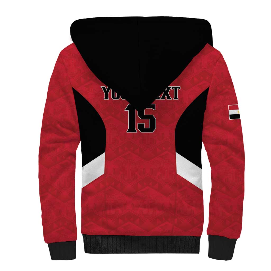 Custom Egypt Football Sherpa Hoodie Pharaohs Road To The World 2026 - Wonder Print Shop