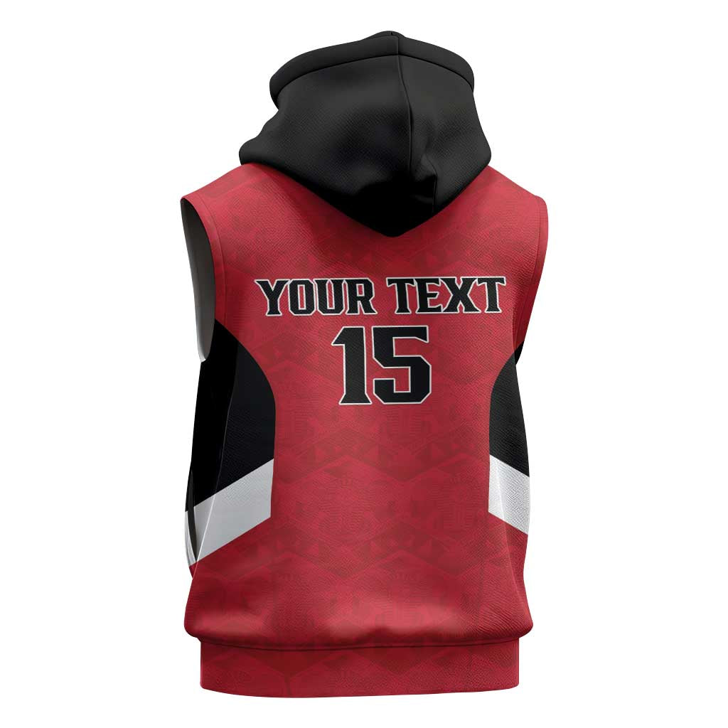 Custom Egypt Football Sleeveless Hoodie Pharaohs Road To The World 2026 - Wonder Print Shop