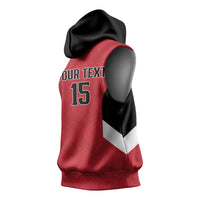 Custom Egypt Football Sleeveless Hoodie Pharaohs Road To The World 2026 - Wonder Print Shop