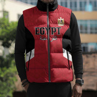 Custom Egypt Football Sleeveless Puffer Jacket Pharaohs Road To The World 2026 - Wonder Print Shop