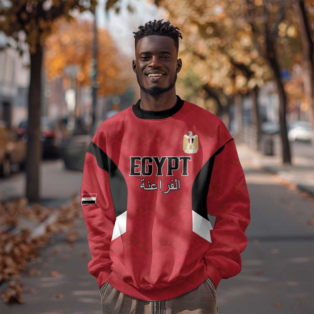 Custom Egypt Football Sweatshirt Pharaohs Road To The World 2026 - Wonder Print Shop
