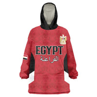 Custom Egypt Football Wearable Blanket Hoodie Pharaohs Road To The World 2026 - Wonder Print Shop