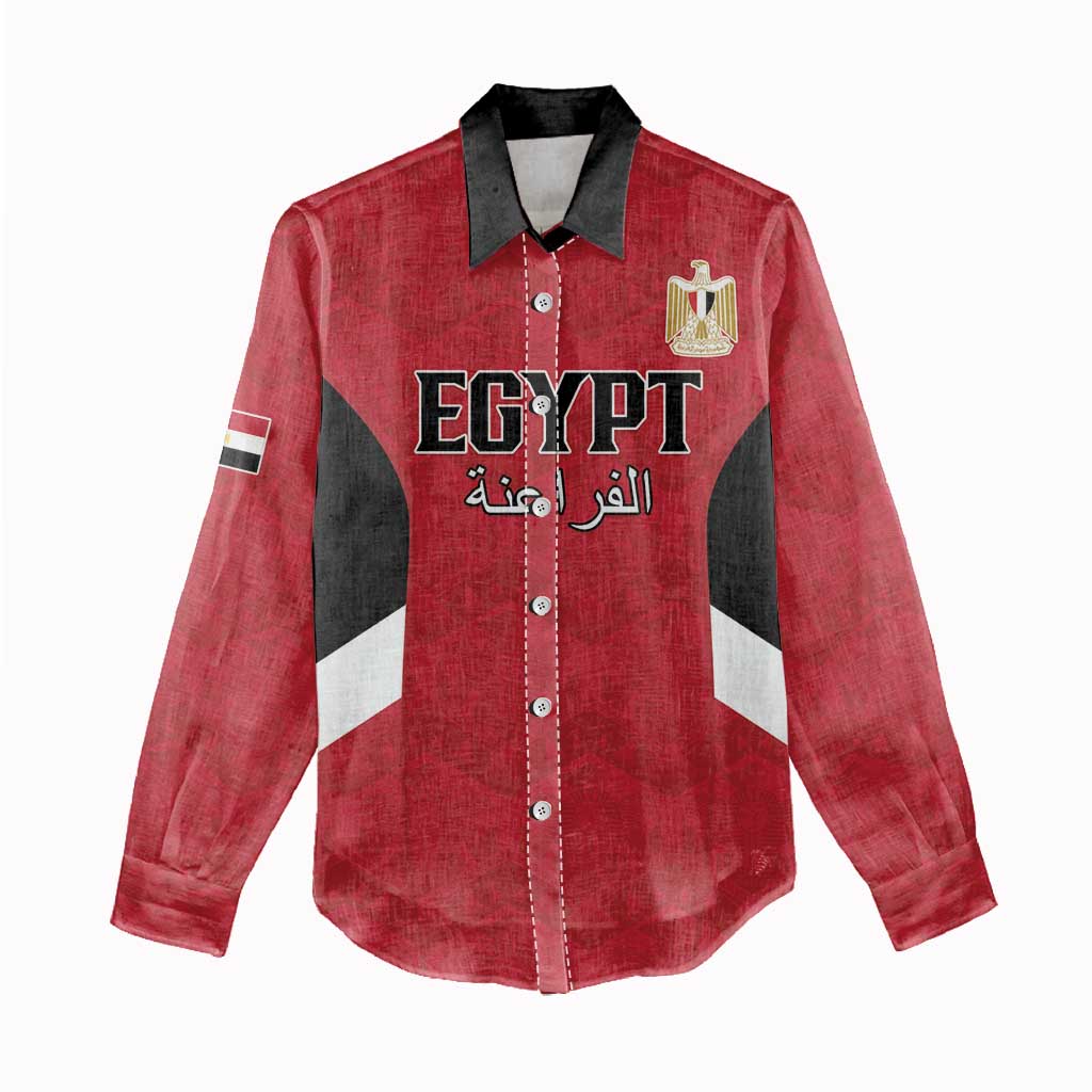 Custom Egypt Football Women Casual Shirt Pharaohs Road To The World 2026 - Wonder Print Shop