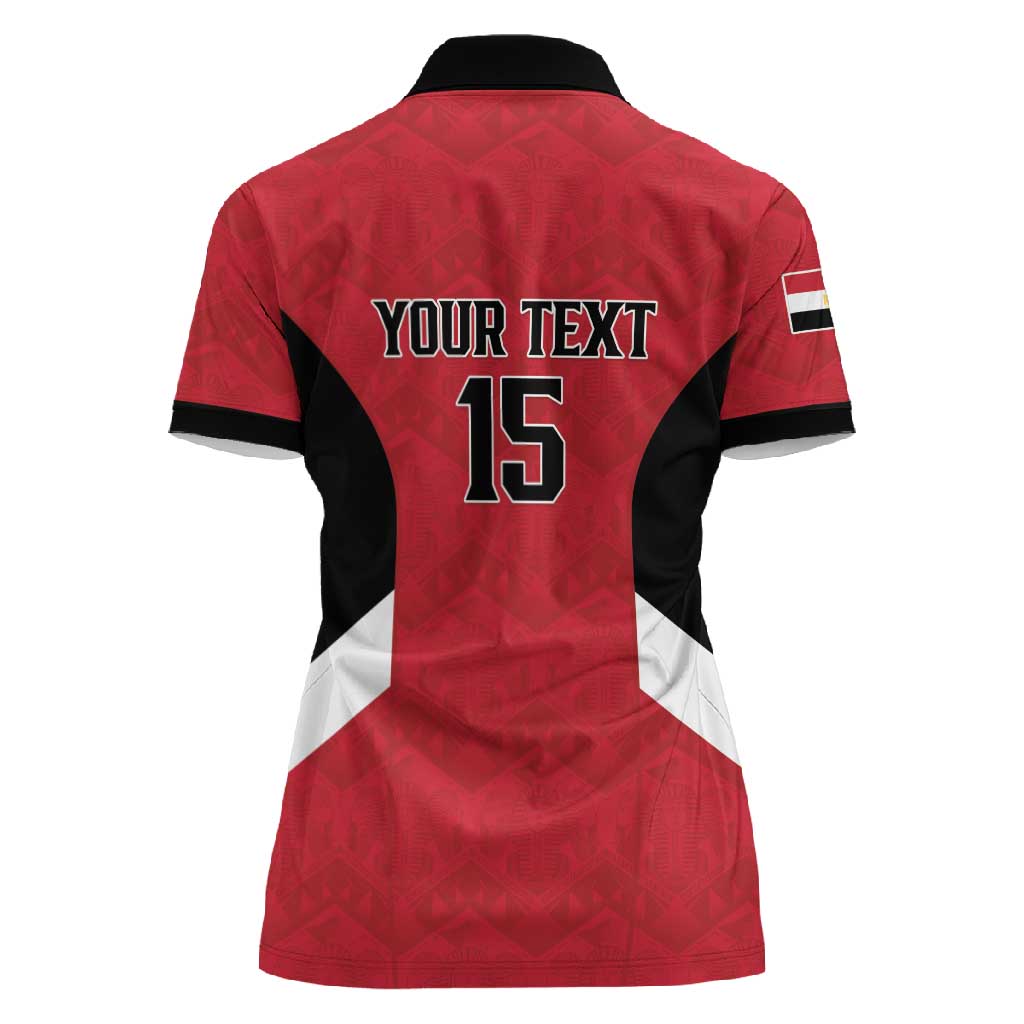 Custom Egypt Football Women Polo Shirt Pharaohs Road To The World 2026 - Wonder Print Shop