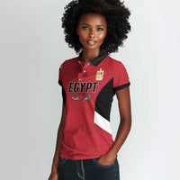 Custom Egypt Football Women Polo Shirt Pharaohs Road To The World 2026 - Wonder Print Shop