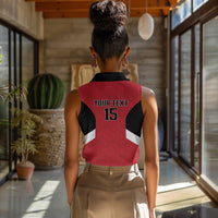 Custom Egypt Football Women Sleeveless Polo Shirt Pharaohs Road To The World 2026 - Wonder Print Shop