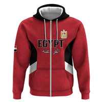 Custom Egypt Football Zip Hoodie Pharaohs Road To The World 2026 - Wonder Print Shop