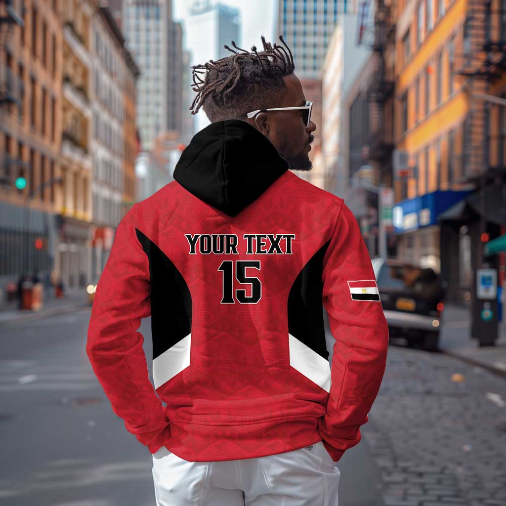 Custom Egypt Football Zip Hoodie Pharaohs Road To The World 2026 - Wonder Print Shop