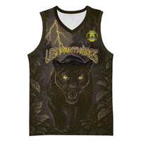 Custom Gabon Football Basketball Jersey Black Panther Thunder - Wonder Print Shop