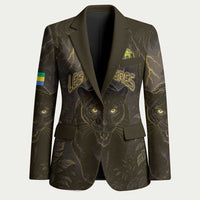 Custom Gabon Football Blazer Black Panther Thunder - Wonder Print Shop