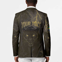 Custom Gabon Football Blazer Black Panther Thunder - Wonder Print Shop