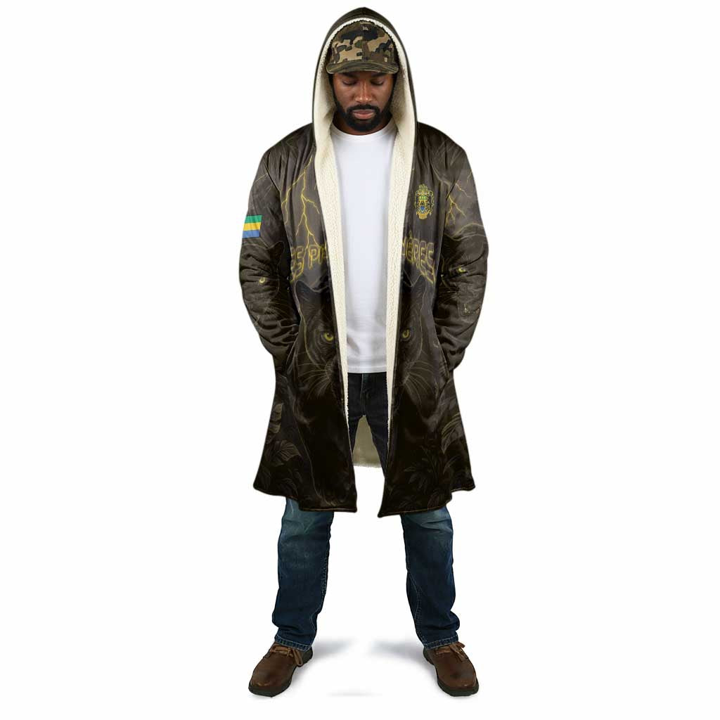 Custom Gabon Football Cloak Black Panther Thunder - Wonder Print Shop