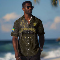 Custom Gabon Football Hawaiian Shirt Black Panther Thunder - Wonder Print Shop