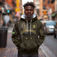 Custom Gabon Football Hoodie Black Panther Thunder - Wonder Print Shop