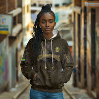 Custom Gabon Football Hoodie Black Panther Thunder - Wonder Print Shop