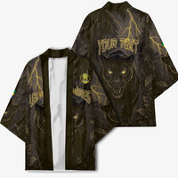 Custom Gabon Football Kimono Black Panther Thunder - Wonder Print Shop