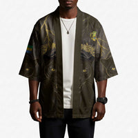 Custom Gabon Football Kimono Black Panther Thunder - Wonder Print Shop