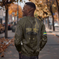 Custom Gabon Football Sweatshirt Black Panther Thunder - Wonder Print Shop
