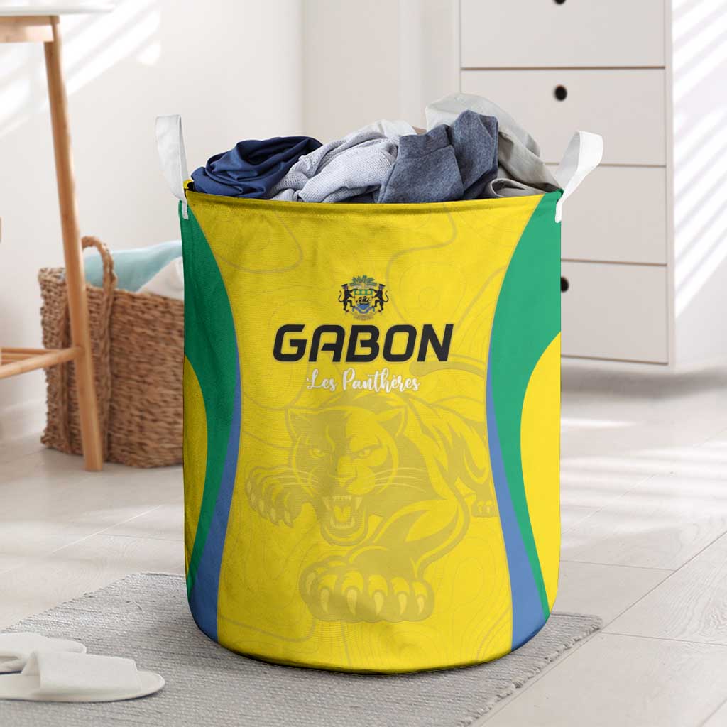 Gabon Football Laundry Basket Go Champions Les Pantheres - Wonder Print Shop