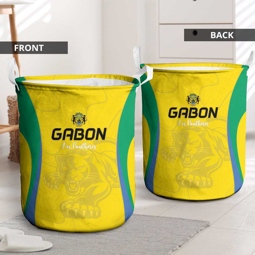 Gabon Football Laundry Basket Go Champions Les Pantheres - Wonder Print Shop