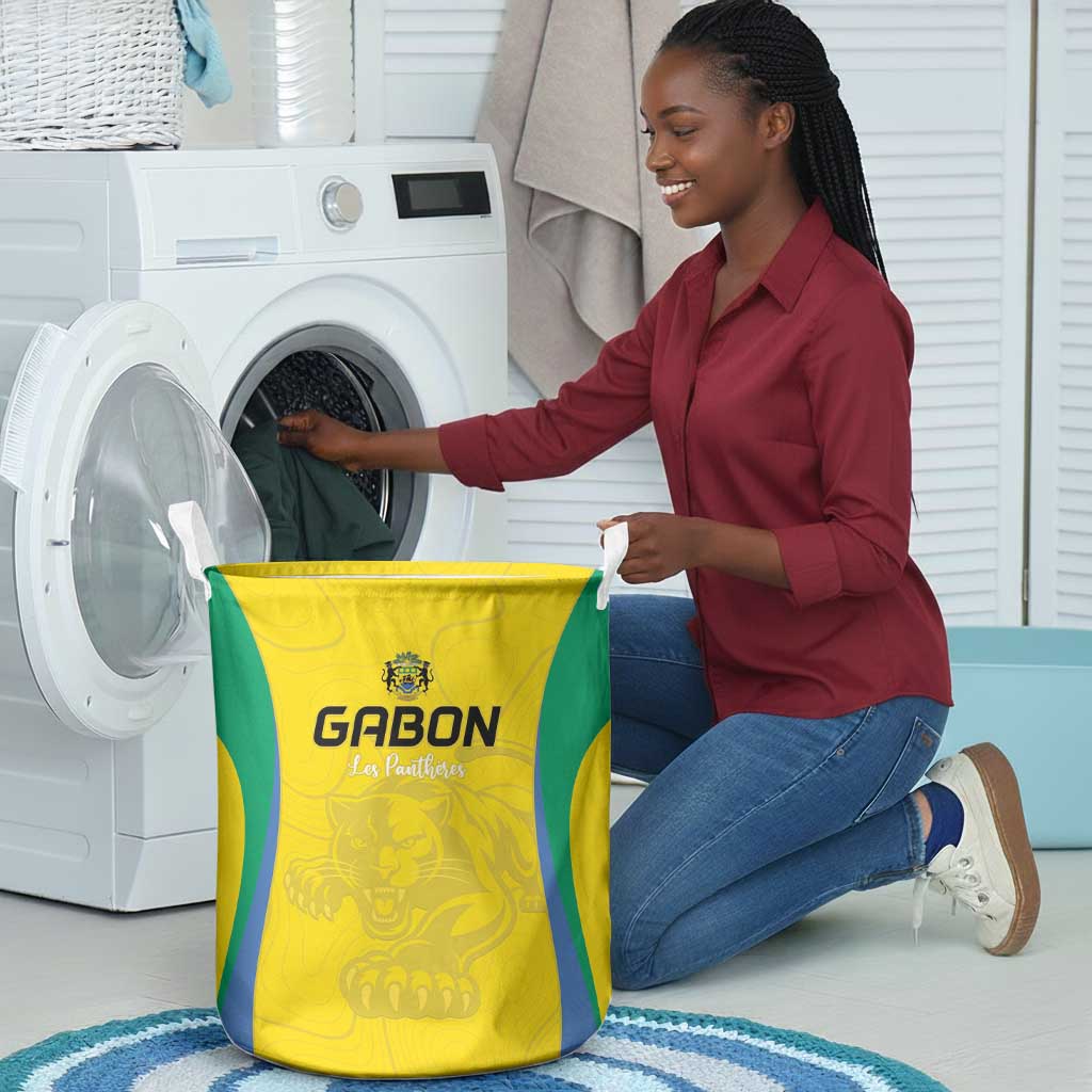 Gabon Football Laundry Basket Go Champions Les Pantheres - Wonder Print Shop