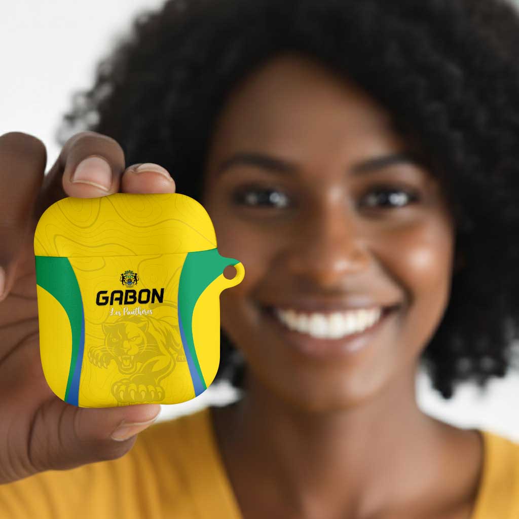 Gabon Football AirPods Case Go Champions Les Pantheres - Wonder Print Shop