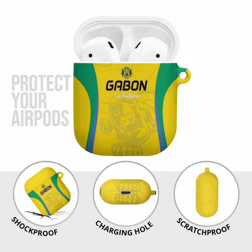 Gabon Football AirPods Case Go Champions Les Pantheres - Wonder Print Shop