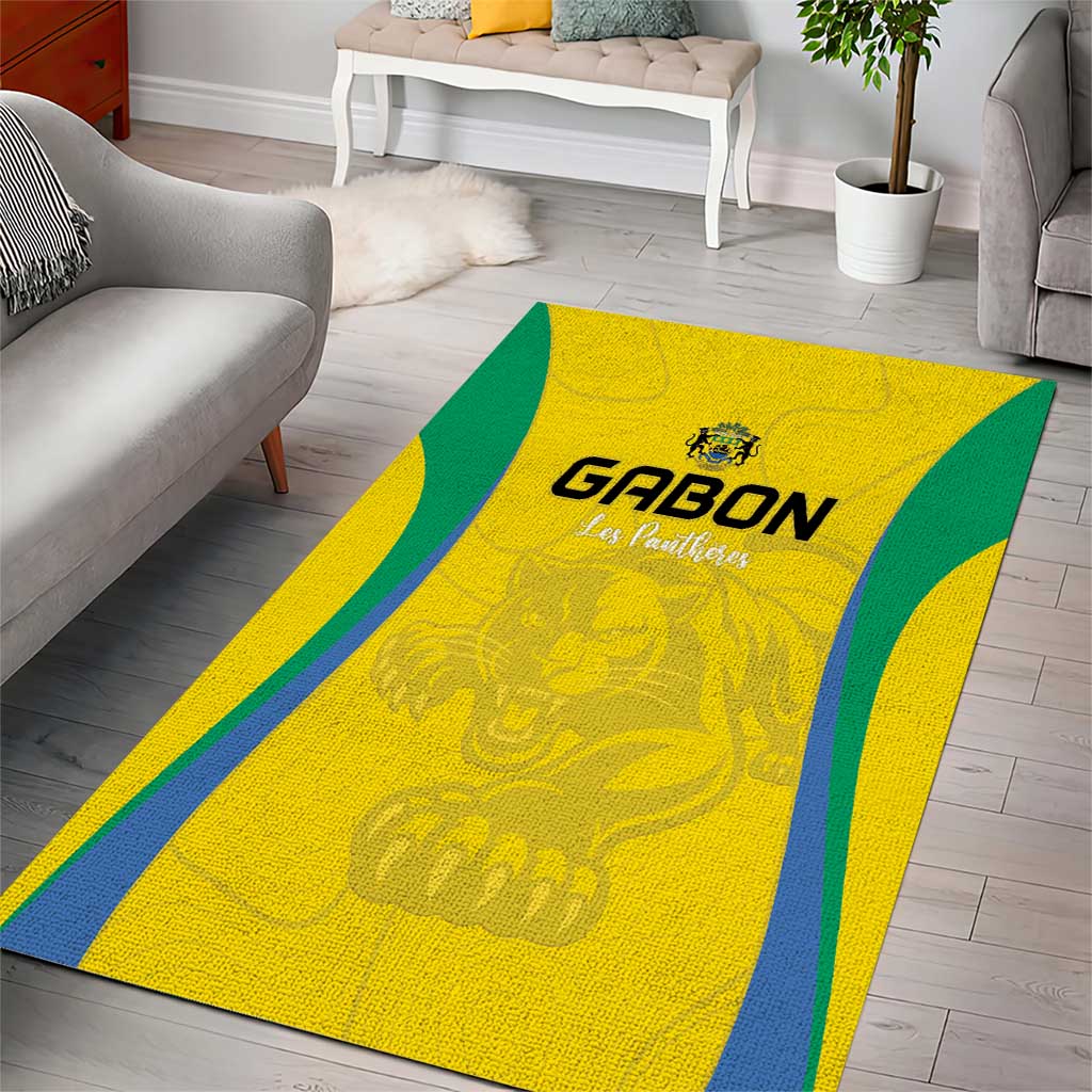Gabon Football Area Rug Go Champions Les Pantheres - Wonder Print Shop