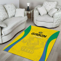 Gabon Football Area Rug Go Champions Les Pantheres - Wonder Print Shop