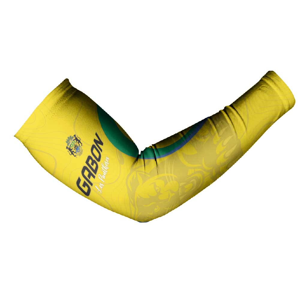 Custom Gabon Football Arm Sleeves Go Champions Les Pantheres - Wonder Print Shop