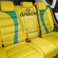 Gabon Football Back Car Seat Cover Go Champions Les Pantheres - Wonder Print Shop