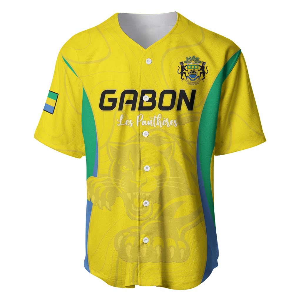 Custom Gabon Football Baseball Jersey Go Champions Les Pantheres - Wonder Print Shop