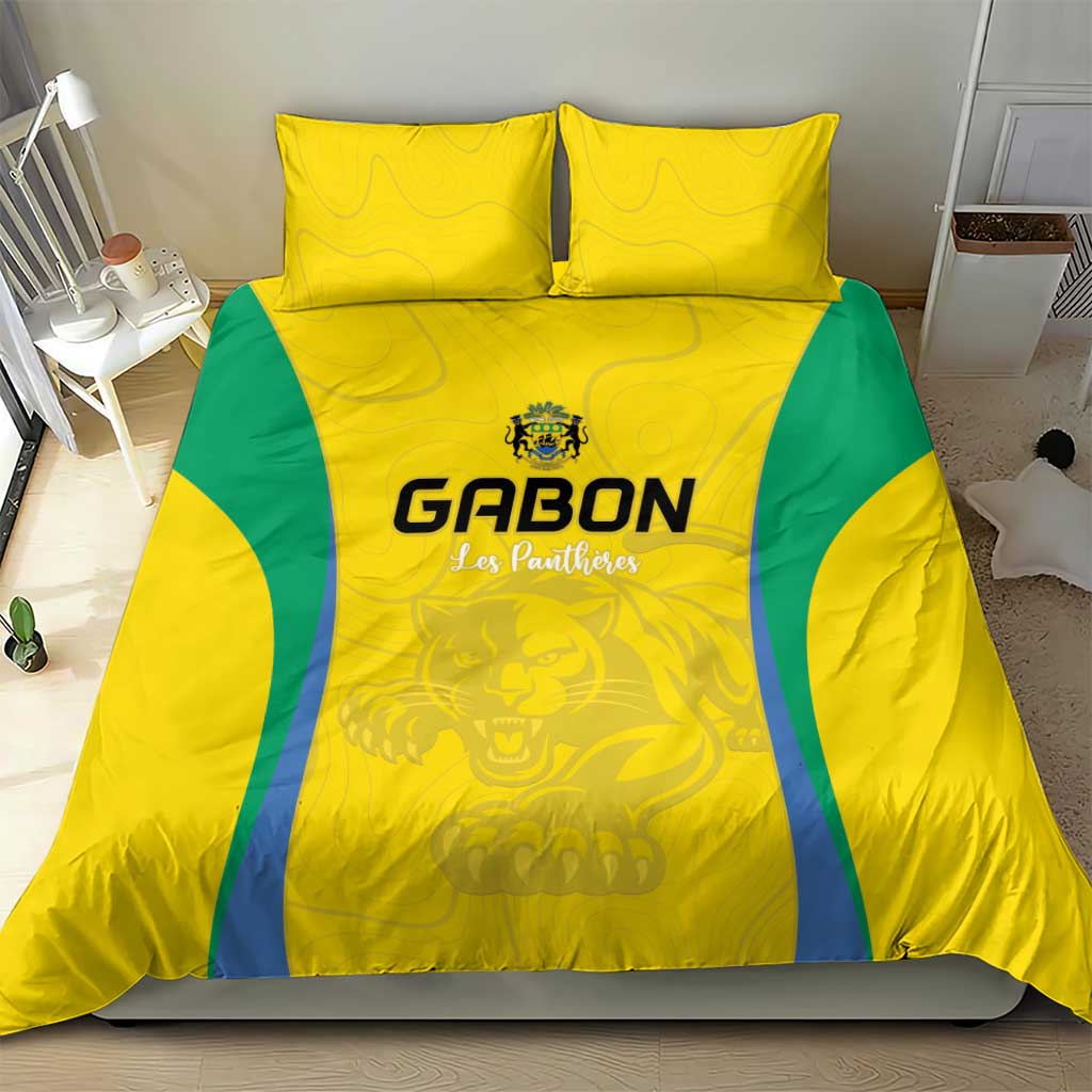 Gabon Football Bedding Set Go Champions Les Pantheres - Wonder Print Shop