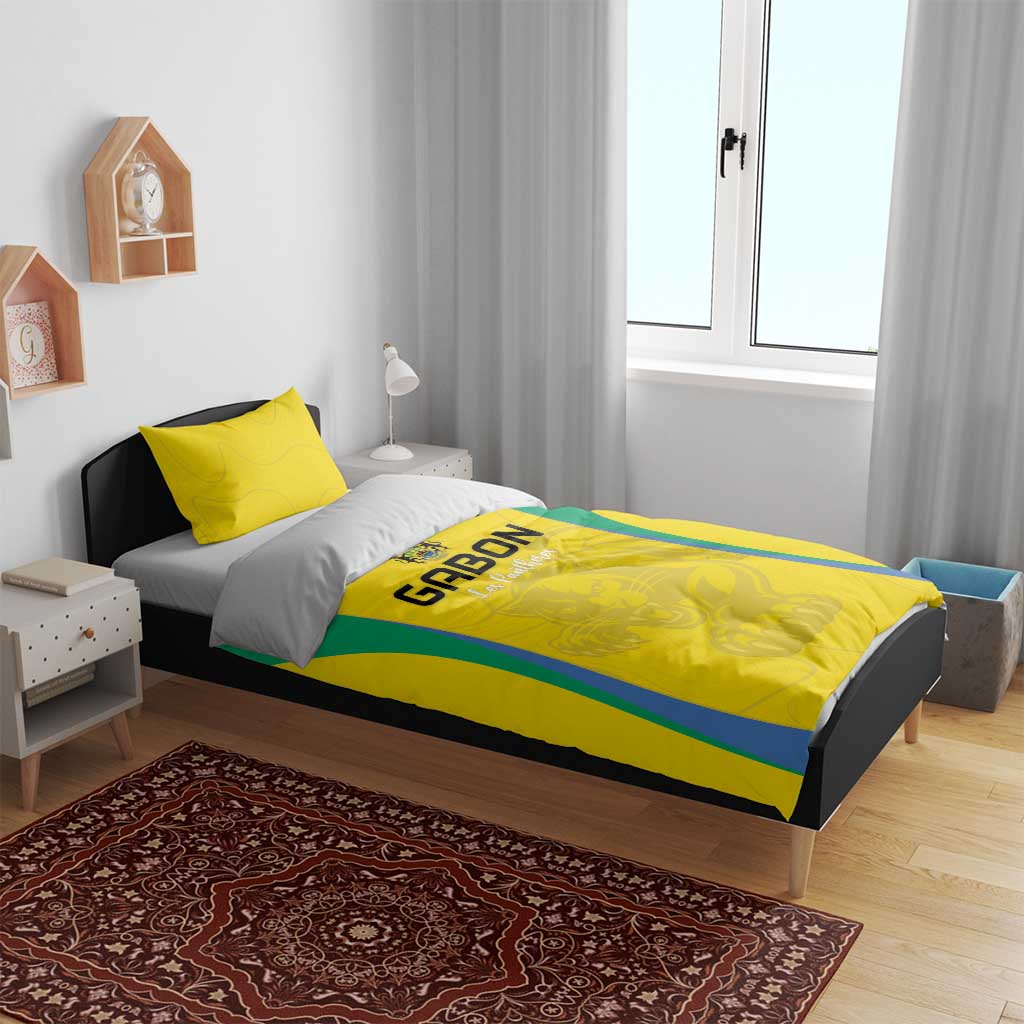 Gabon Football Bedding Set Go Champions Les Pantheres - Wonder Print Shop