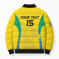 Custom Gabon Football Bomber Puffer Jacket Go Champions Les Pantheres - Wonder Print Shop