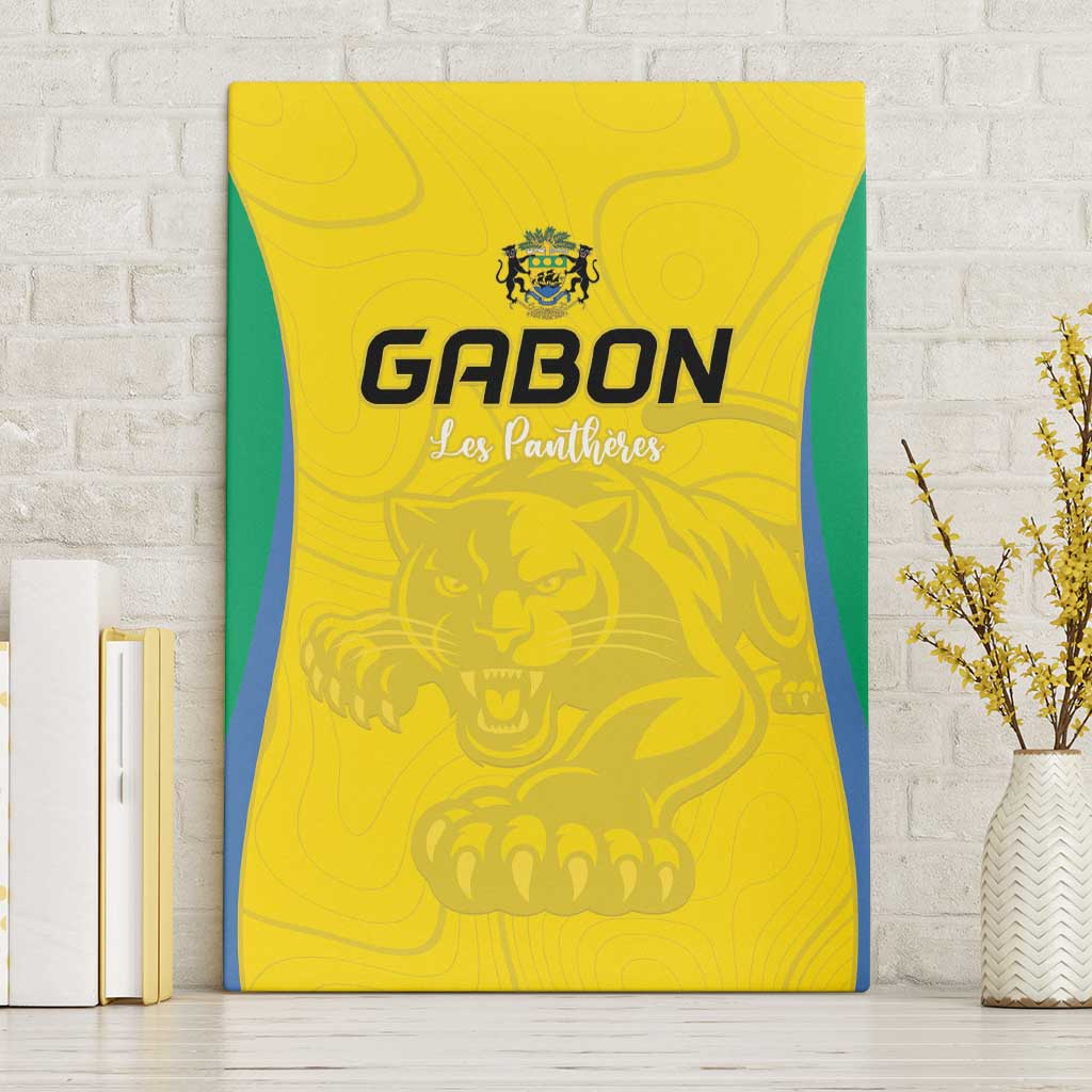 Gabon Football Canvas Wall Art Go Champions Les Pantheres - Wonder Print Shop