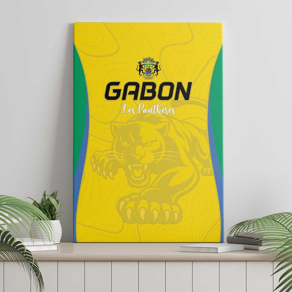 Gabon Football Canvas Wall Art Go Champions Les Pantheres - Wonder Print Shop