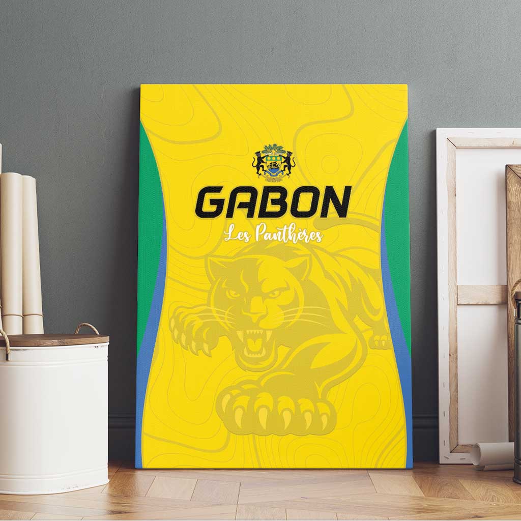 Gabon Football Canvas Wall Art Go Champions Les Pantheres - Wonder Print Shop