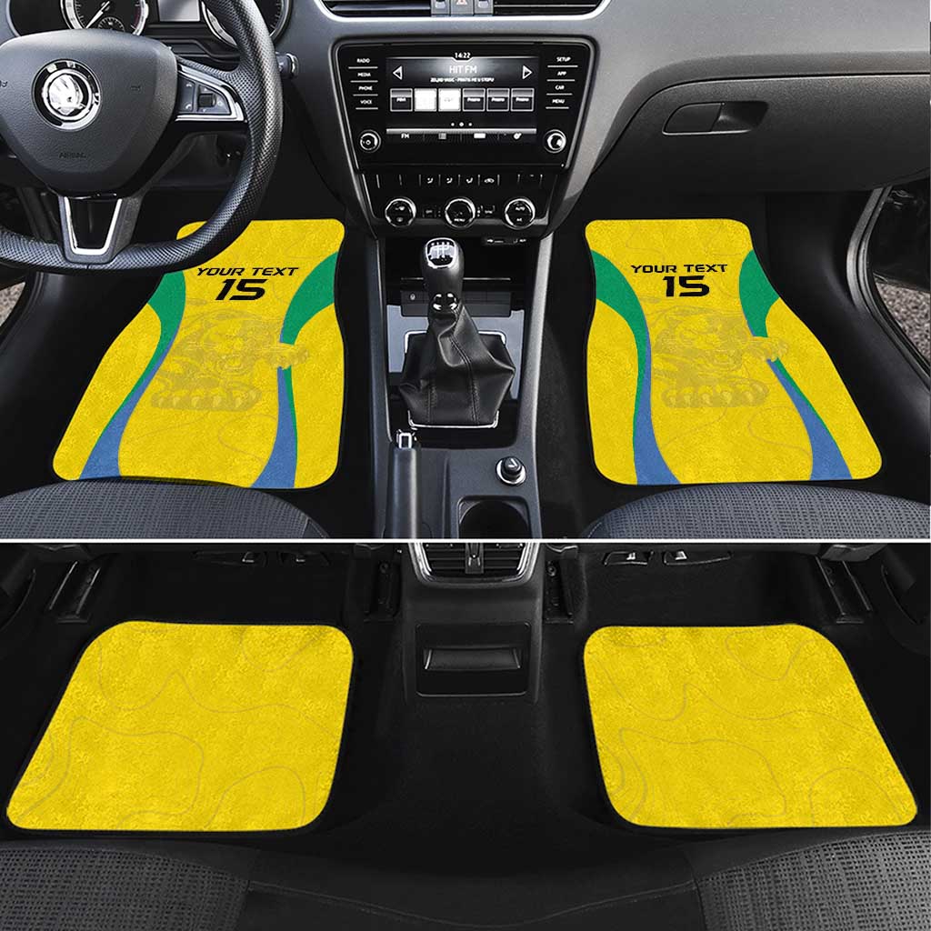 Custom Gabon Football Car Mats Go Champions Les Pantheres - Wonder Print Shop