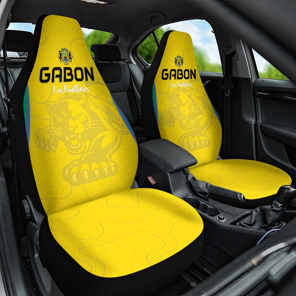 Gabon Football Car Seat Cover Go Champions Les Pantheres - Wonder Print Shop
