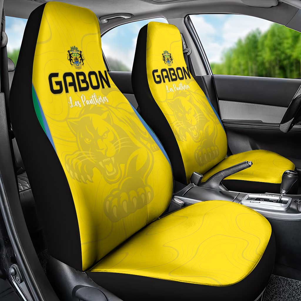 Gabon Football Car Seat Cover Go Champions Les Pantheres - Wonder Print Shop