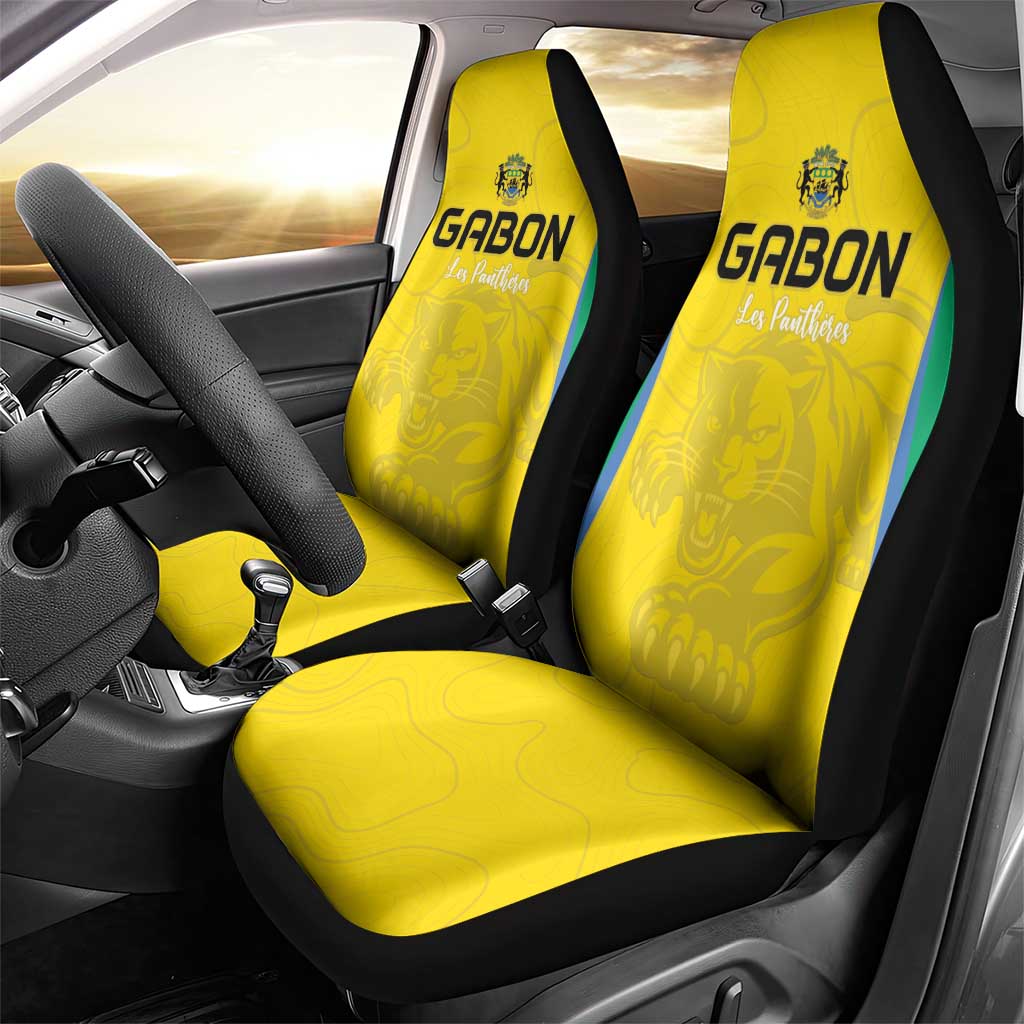 Gabon Football Car Seat Cover Go Champions Les Pantheres - Wonder Print Shop