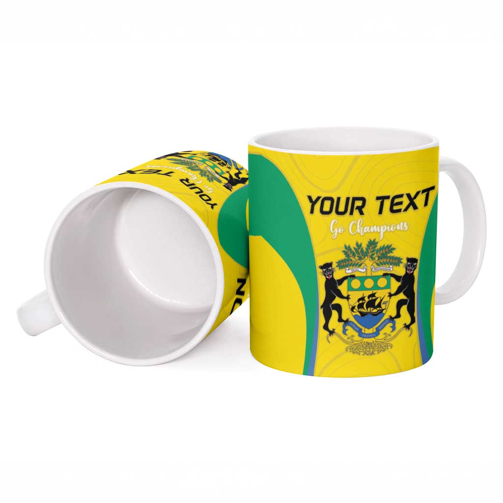 Custom Gabon Football Ceramic Mug Go Champions Les Pantheres - Wonder Print Shop