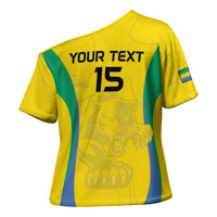 Custom Gabon Football Cross Shoulder Shirt Go Champions Les Pantheres - Wonder Print Shop