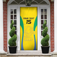 Custom Gabon Football Door Cover Go Champions Les Pantheres - Wonder Print Shop
