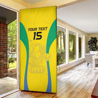 Custom Gabon Football Door Cover Go Champions Les Pantheres - Wonder Print Shop