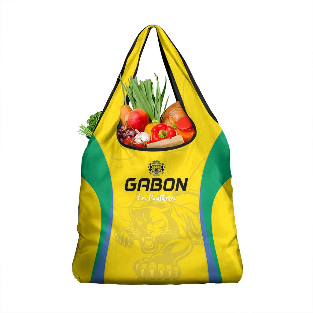 Gabon Football Grocery Bag Go Champions Les Pantheres - Wonder Print Shop