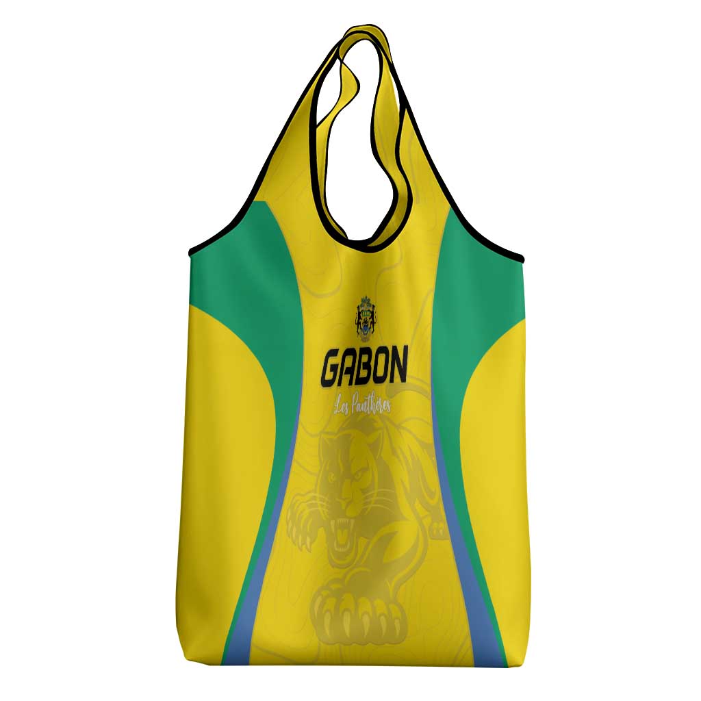 Gabon Football Grocery Bag Go Champions Les Pantheres - Wonder Print Shop
