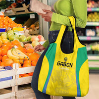 Gabon Football Grocery Bag Go Champions Les Pantheres - Wonder Print Shop