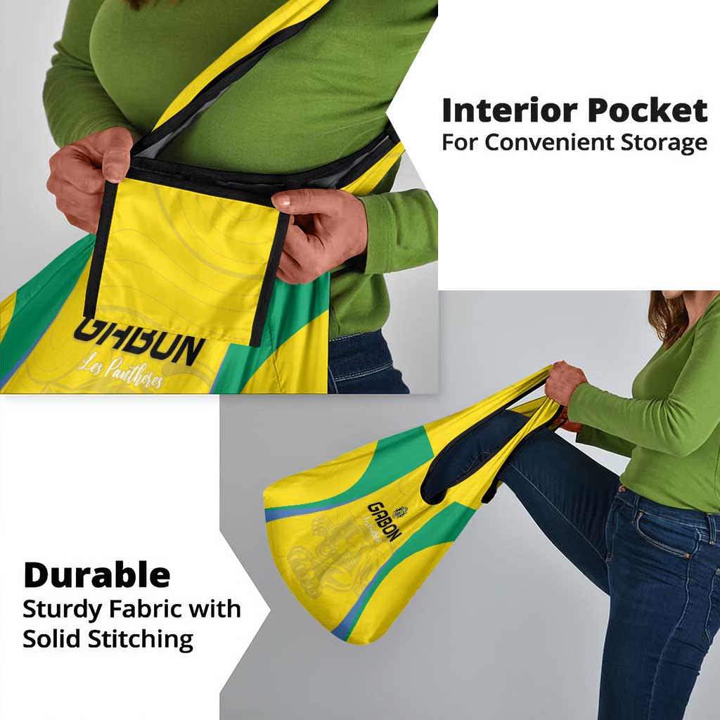 Gabon Football Grocery Bag Go Champions Les Pantheres - Wonder Print Shop